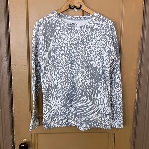 Marc New York Abstract Gray and White Sweater